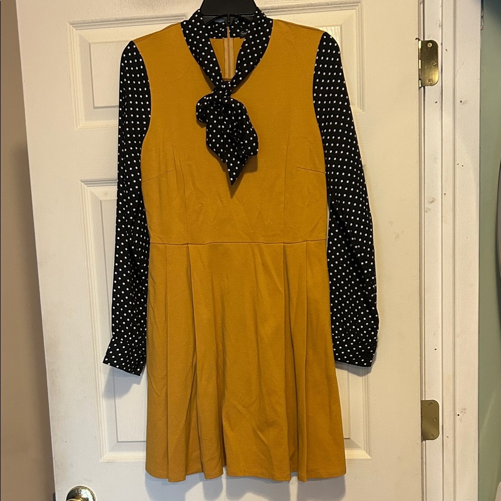 Smak Parlour mustard yellow retro dress Size Large
